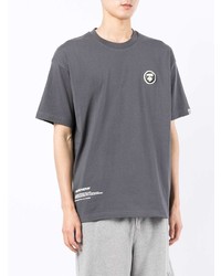 dunkelgraues T-Shirt mit einem Rundhalsausschnitt von AAPE BY A BATHING APE