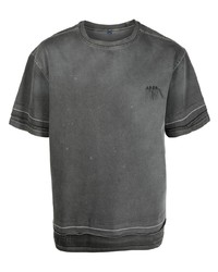 dunkelgraues T-Shirt mit einem Rundhalsausschnitt von Ader Error