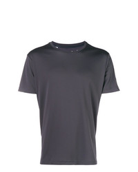 dunkelgraues T-Shirt mit einem Rundhalsausschnitt von adidas