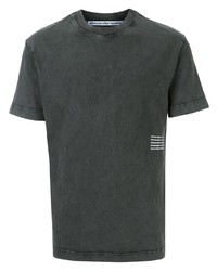 dunkelgraues T-Shirt mit einem Rundhalsausschnitt von Alexander Wang