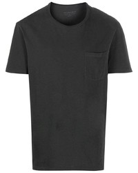 dunkelgraues T-Shirt mit einem Rundhalsausschnitt von AllSaints
