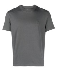 dunkelgraues T-Shirt mit einem Rundhalsausschnitt von Ami Paris