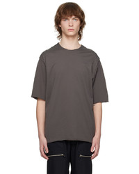 dunkelgraues T-Shirt mit einem Rundhalsausschnitt von Attachment