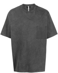 dunkelgraues T-Shirt mit einem Rundhalsausschnitt von Attachment
