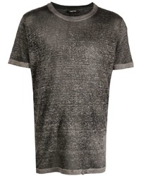 dunkelgraues T-Shirt mit einem Rundhalsausschnitt von Avant Toi
