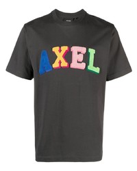 dunkelgraues T-Shirt mit einem Rundhalsausschnitt von Axel Arigato