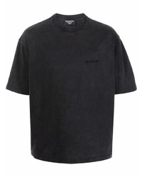dunkelgraues T-Shirt mit einem Rundhalsausschnitt von Balenciaga