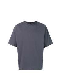 dunkelgraues T-Shirt mit einem Rundhalsausschnitt von Balenciaga