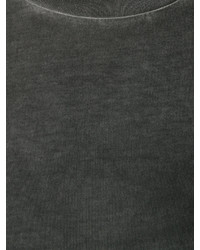 dunkelgraues T-Shirt mit einem Rundhalsausschnitt von Maison Margiela