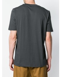 dunkelgraues T-Shirt mit einem Rundhalsausschnitt von Jil Sander