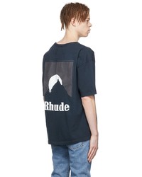 dunkelgraues T-Shirt mit einem Rundhalsausschnitt von Rhude