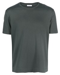 dunkelgraues T-Shirt mit einem Rundhalsausschnitt von Boglioli
