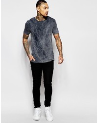 dunkelgraues T-Shirt mit einem Rundhalsausschnitt von Asos