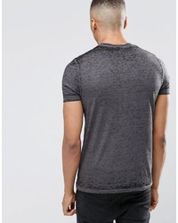 dunkelgraues T-Shirt mit einem Rundhalsausschnitt von Asos