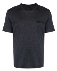 dunkelgraues T-Shirt mit einem Rundhalsausschnitt von Brioni