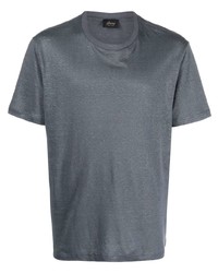 dunkelgraues T-Shirt mit einem Rundhalsausschnitt von Brioni