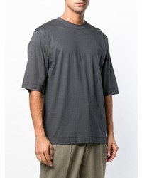 dunkelgraues T-Shirt mit einem Rundhalsausschnitt von N. Hoolywood