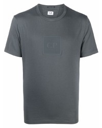 dunkelgraues T-Shirt mit einem Rundhalsausschnitt von C.P. Company