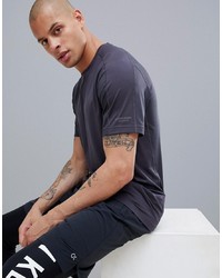 dunkelgraues T-Shirt mit einem Rundhalsausschnitt von Calvin Klein Performance