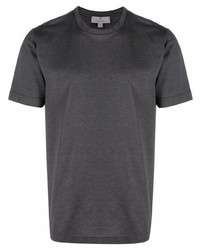 dunkelgraues T-Shirt mit einem Rundhalsausschnitt von Canali