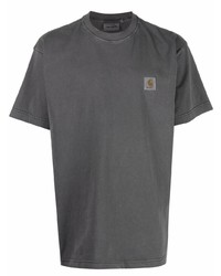 dunkelgraues T-Shirt mit einem Rundhalsausschnitt von Carhartt WIP