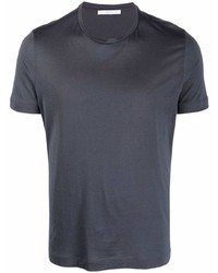 dunkelgraues T-Shirt mit einem Rundhalsausschnitt von Cenere Gb