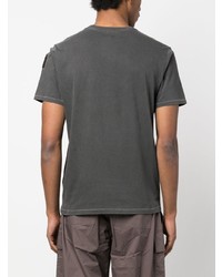 dunkelgraues T-Shirt mit einem Rundhalsausschnitt von Parajumpers