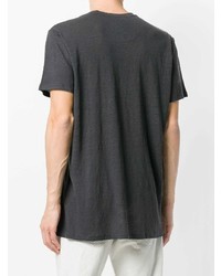 dunkelgraues T-Shirt mit einem Rundhalsausschnitt von Etro