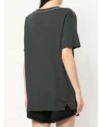 dunkelgraues T-Shirt mit einem Rundhalsausschnitt von Bassike