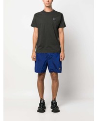 dunkelgraues T-Shirt mit einem Rundhalsausschnitt von Stone Island