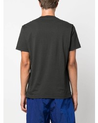 dunkelgraues T-Shirt mit einem Rundhalsausschnitt von Stone Island