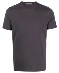 dunkelgraues T-Shirt mit einem Rundhalsausschnitt von Corneliani