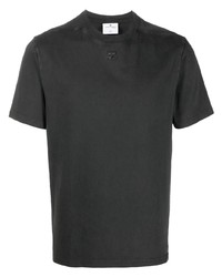 dunkelgraues T-Shirt mit einem Rundhalsausschnitt von Courrèges