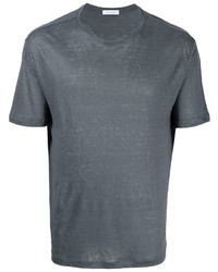 dunkelgraues T-Shirt mit einem Rundhalsausschnitt von Cruciani