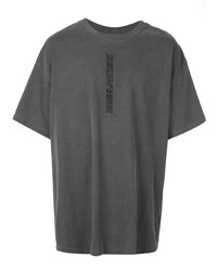 dunkelgraues T-Shirt mit einem Rundhalsausschnitt von Daniel Patrick