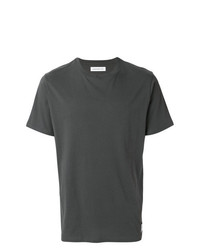 dunkelgraues T-Shirt mit einem Rundhalsausschnitt von Department 5