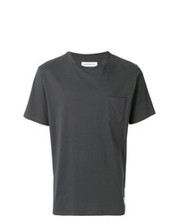 dunkelgraues T-Shirt mit einem Rundhalsausschnitt von Department 5