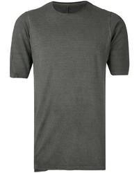 dunkelgraues T-Shirt mit einem Rundhalsausschnitt von Devoa