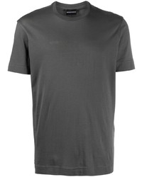 dunkelgraues T-Shirt mit einem Rundhalsausschnitt von Emporio Armani