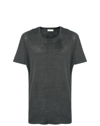 dunkelgraues T-Shirt mit einem Rundhalsausschnitt von Etro