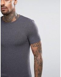 dunkelgraues T-Shirt mit einem Rundhalsausschnitt von Asos