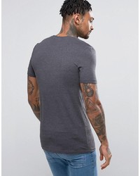 dunkelgraues T-Shirt mit einem Rundhalsausschnitt von Asos