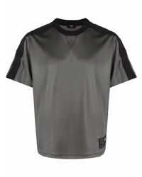 dunkelgraues T-Shirt mit einem Rundhalsausschnitt von Fendi