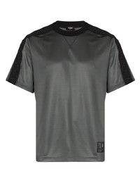 dunkelgraues T-Shirt mit einem Rundhalsausschnitt von Fendi