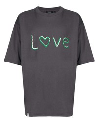 dunkelgraues T-Shirt mit einem Rundhalsausschnitt von FIVE CM