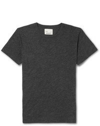 dunkelgraues T-Shirt mit einem Rundhalsausschnitt von Folk