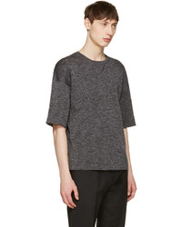 dunkelgraues T-Shirt mit einem Rundhalsausschnitt von Jil Sander