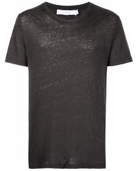 dunkelgraues T-Shirt mit einem Rundhalsausschnitt von IRO