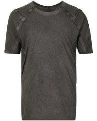 dunkelgraues T-Shirt mit einem Rundhalsausschnitt von Isaac Sellam Experience