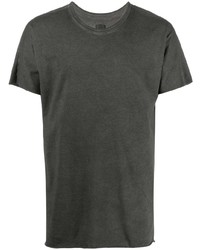 dunkelgraues T-Shirt mit einem Rundhalsausschnitt von Isaac Sellam Experience